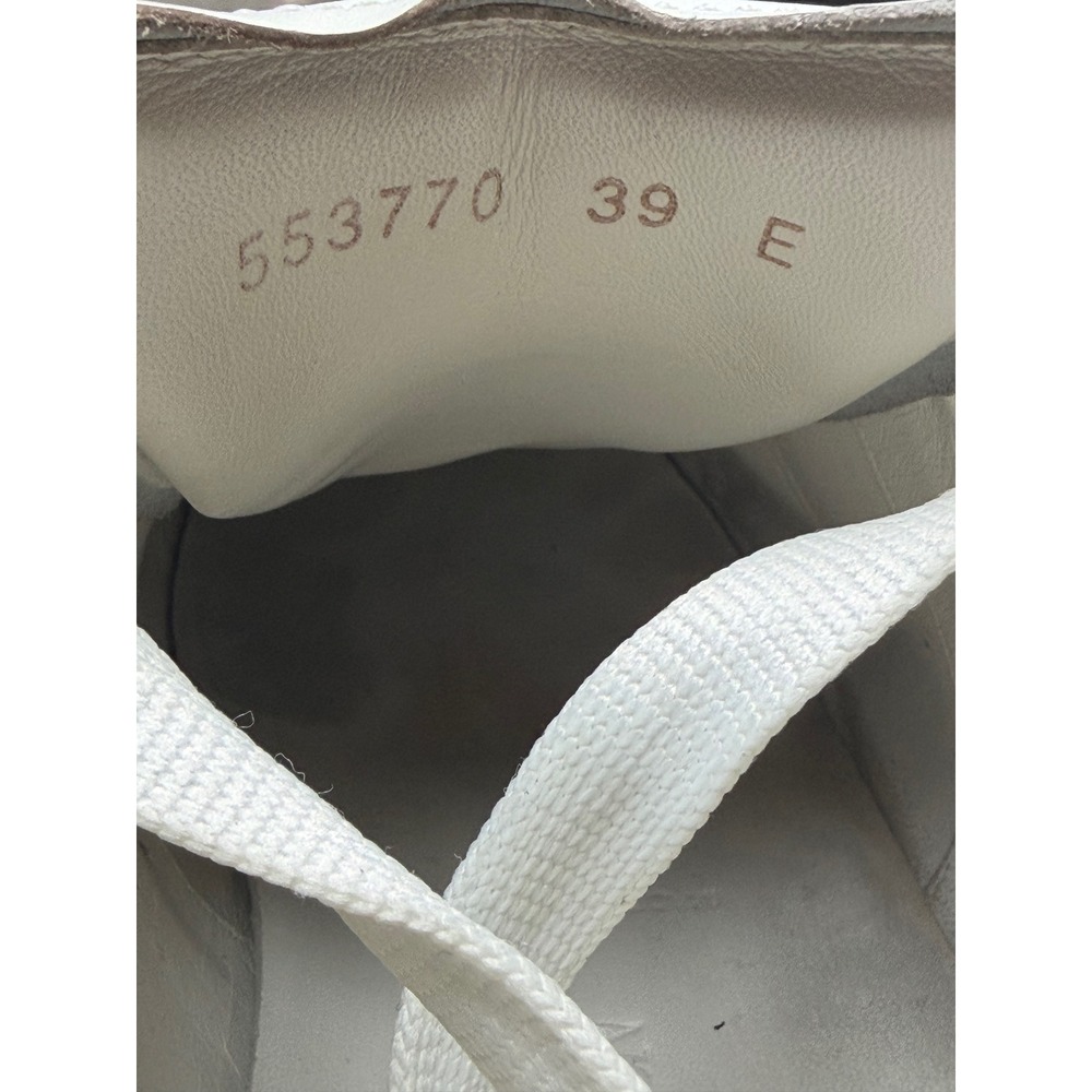 Alexander McQueen White Leather Sneakers with Black Heel - Picture 13 of 16